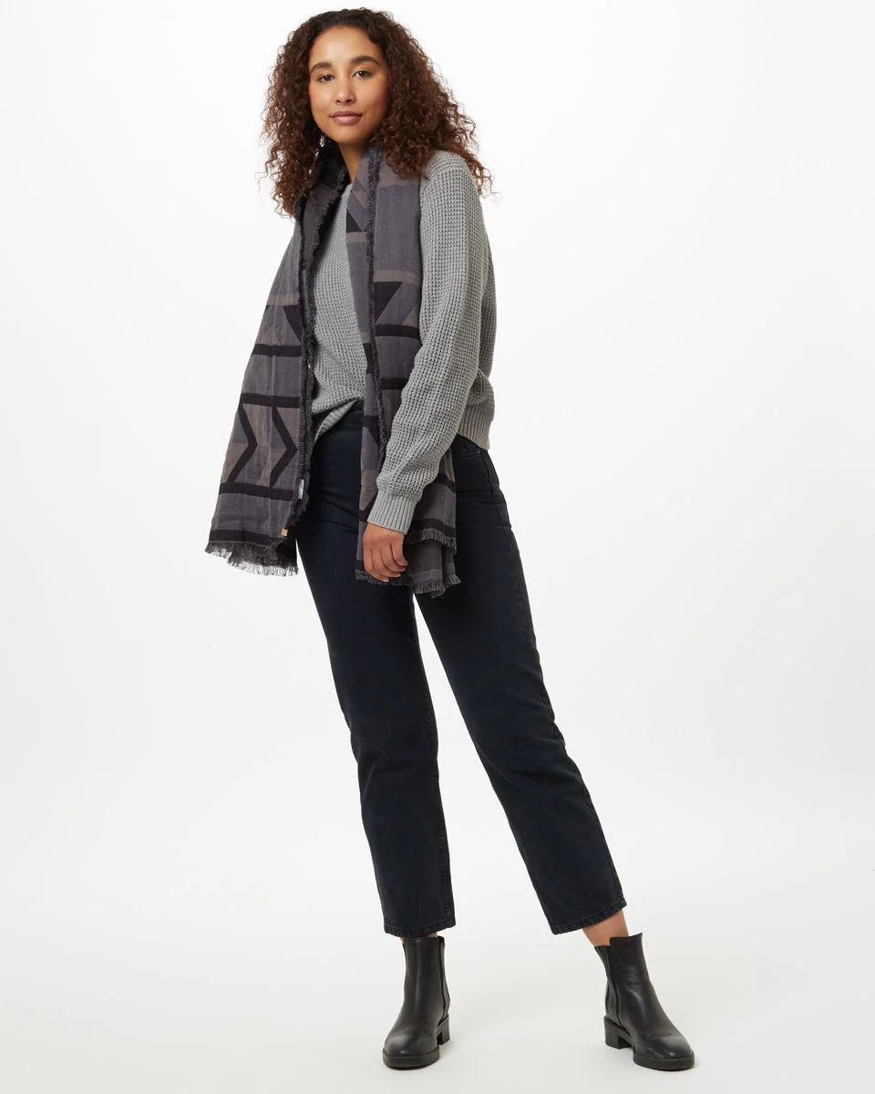 Cotton Geo Blanket Scarf - Image 4