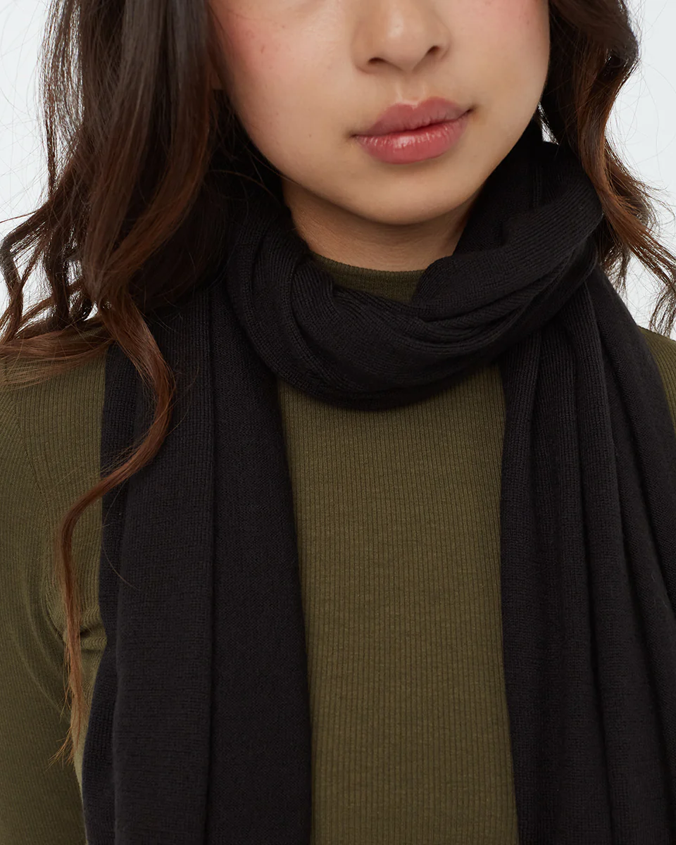 Cotton Ribbed Scarf - Image 4