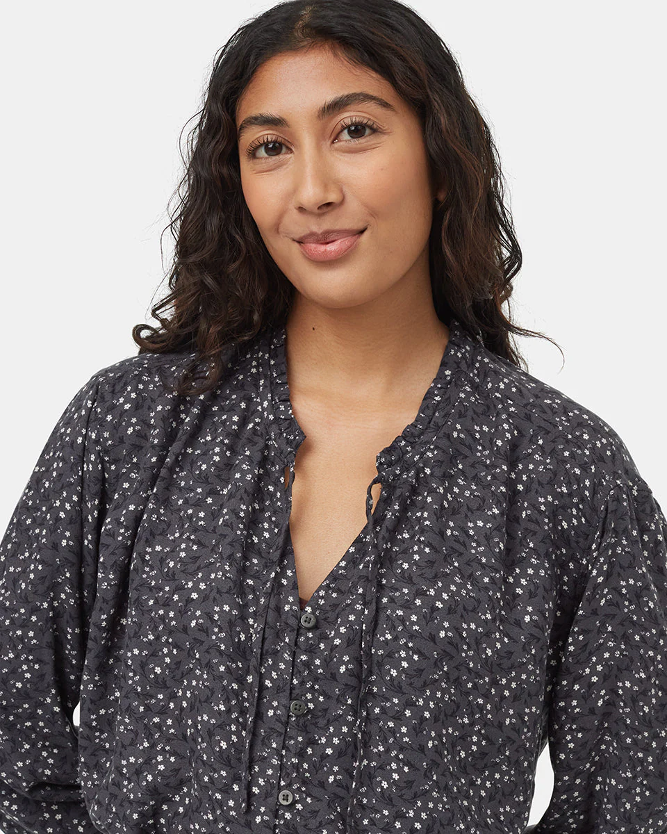 EcoWoven Crepe Smocked Blouse - Image 4