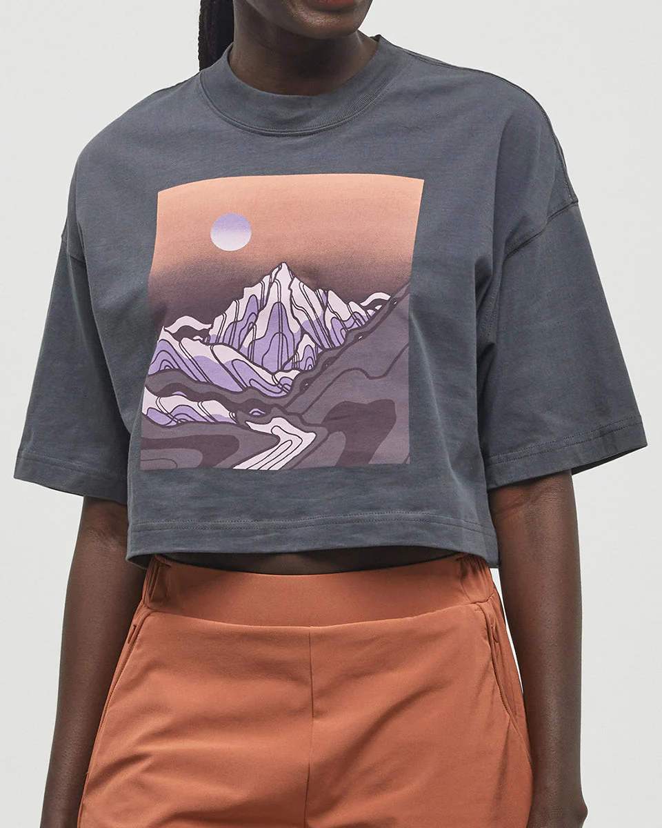 Emerald Edge Oversized Crop T-Shirt - Image 4