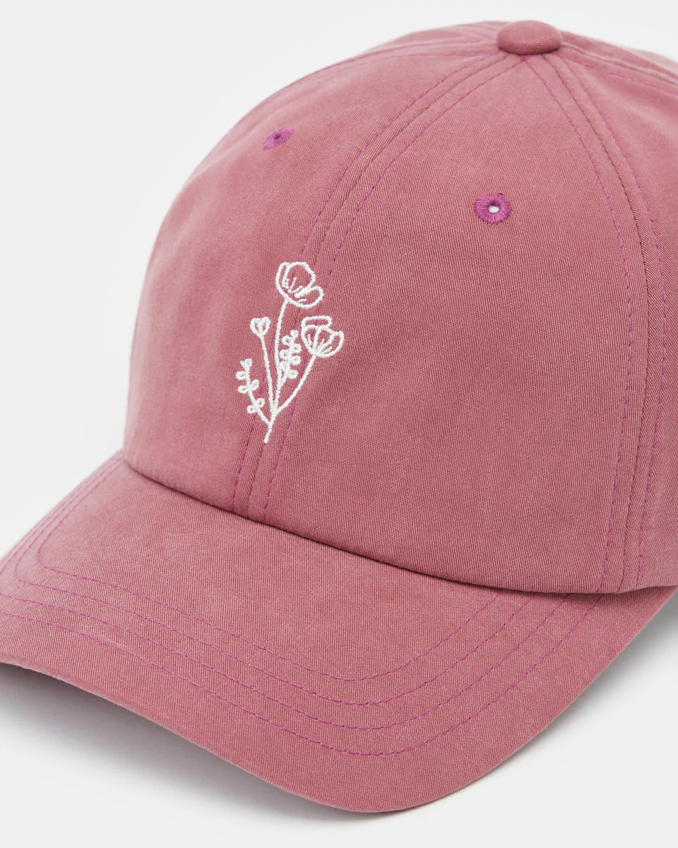 Flower Embroidery Peak Hat - Image 3