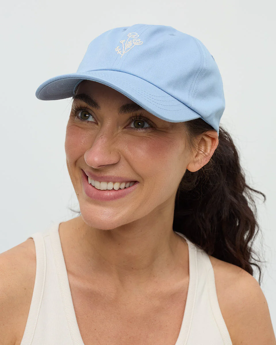 Flower Embroidery Peak Hat - Image 4