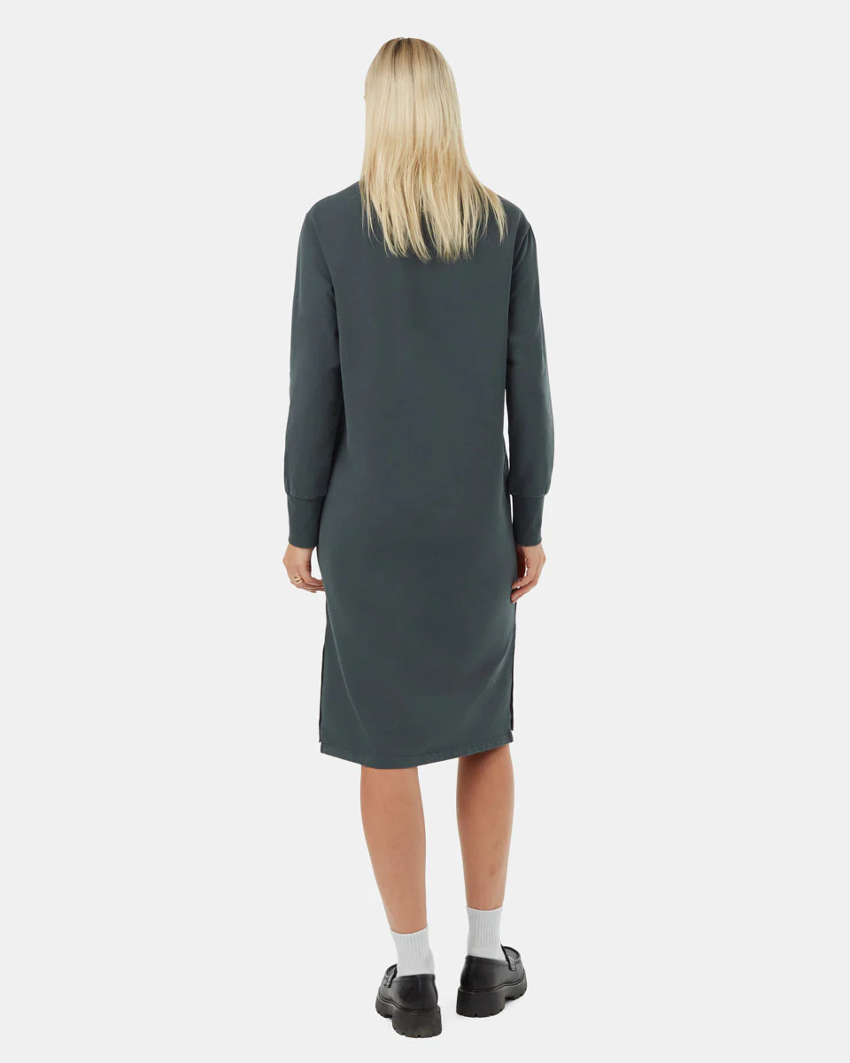 French Terry Long Sleeve Crew Dress - Image 2