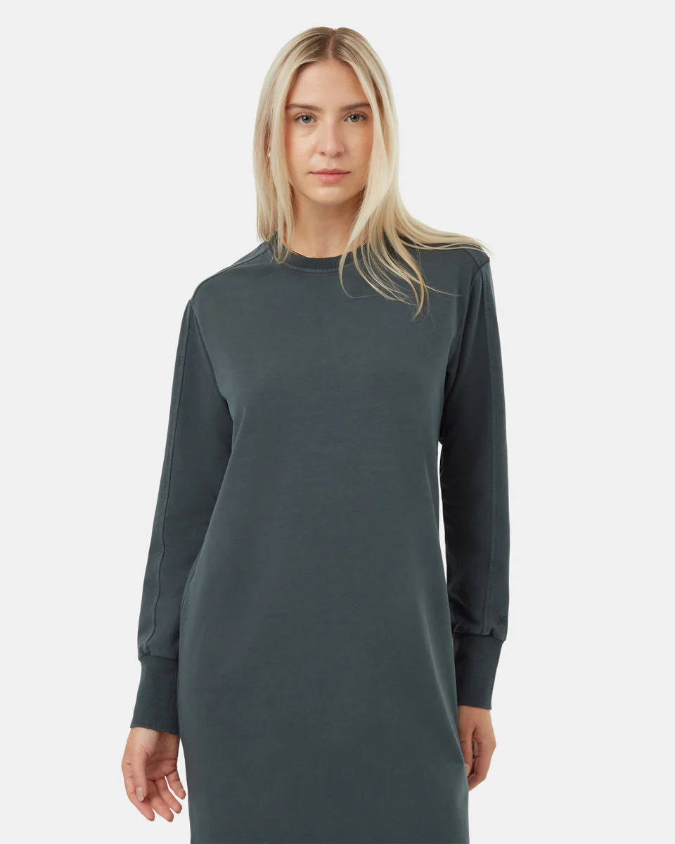 French Terry Long Sleeve Crew Dress - Image 3
