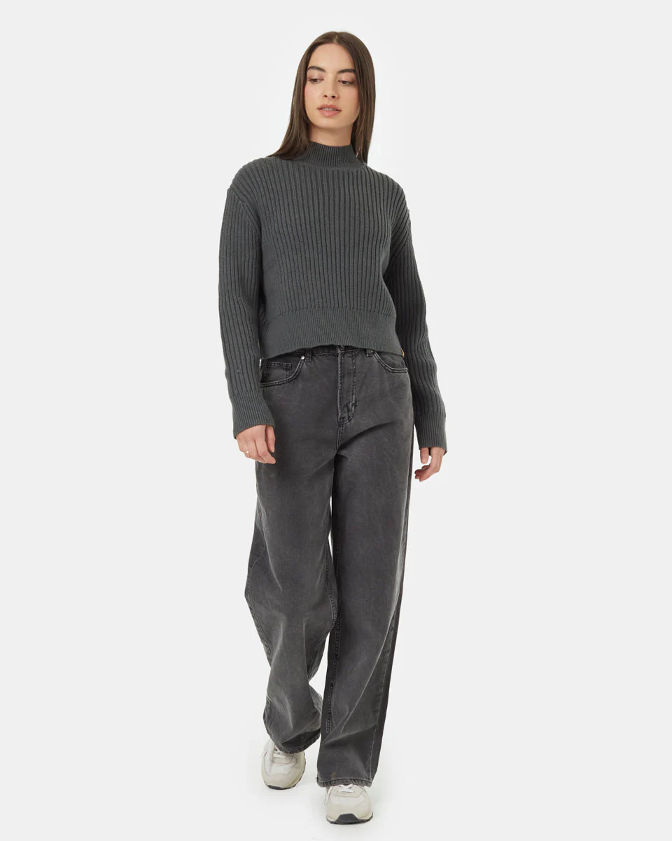 Highline Rib Cropped Mock Neck - Image 2