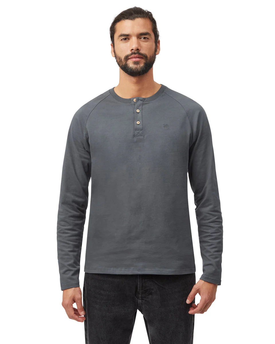 Recycled Cotton Classic Henley Longsleeve - Image 2