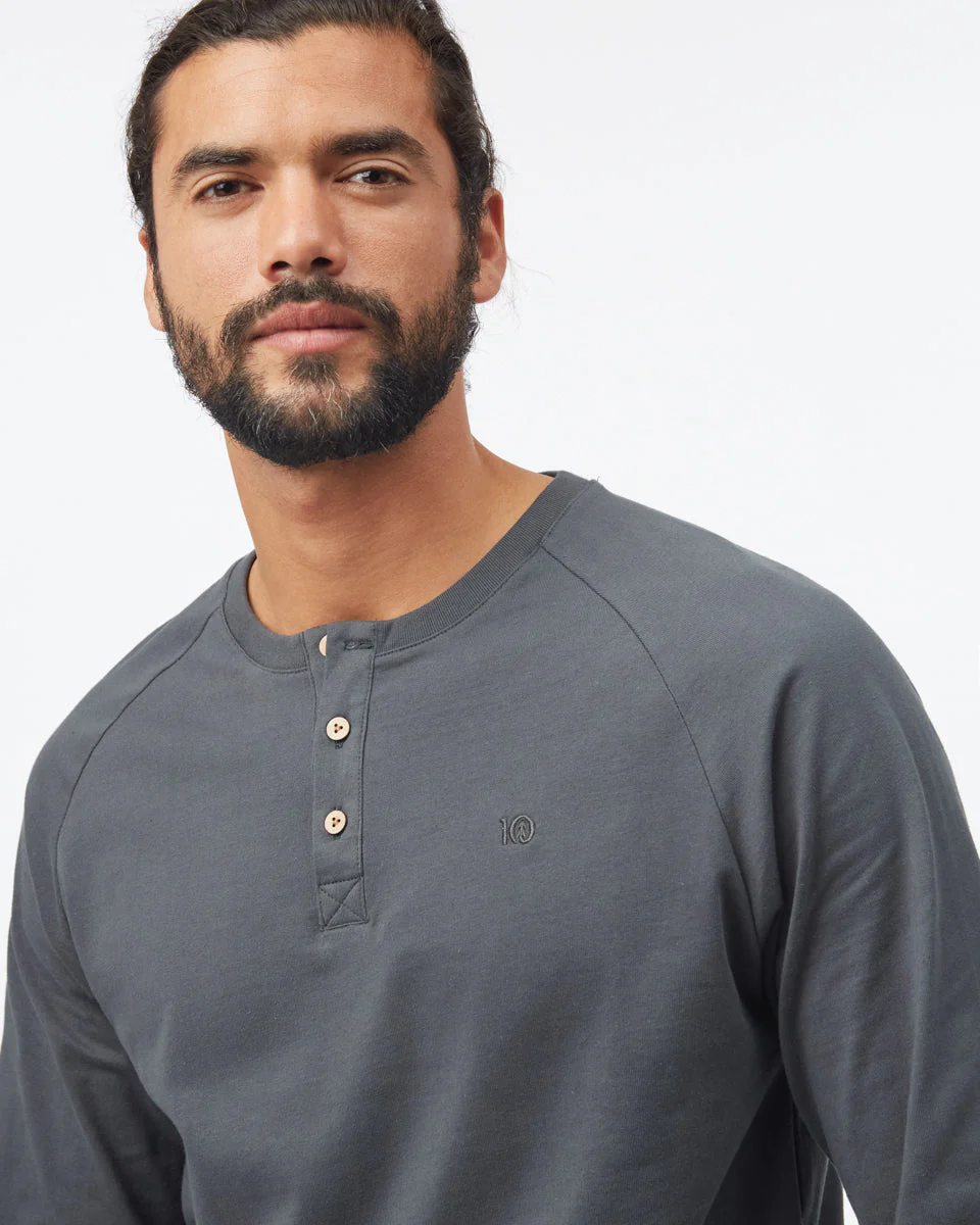 Recycled Cotton Classic Henley Longsleeve - Image 4