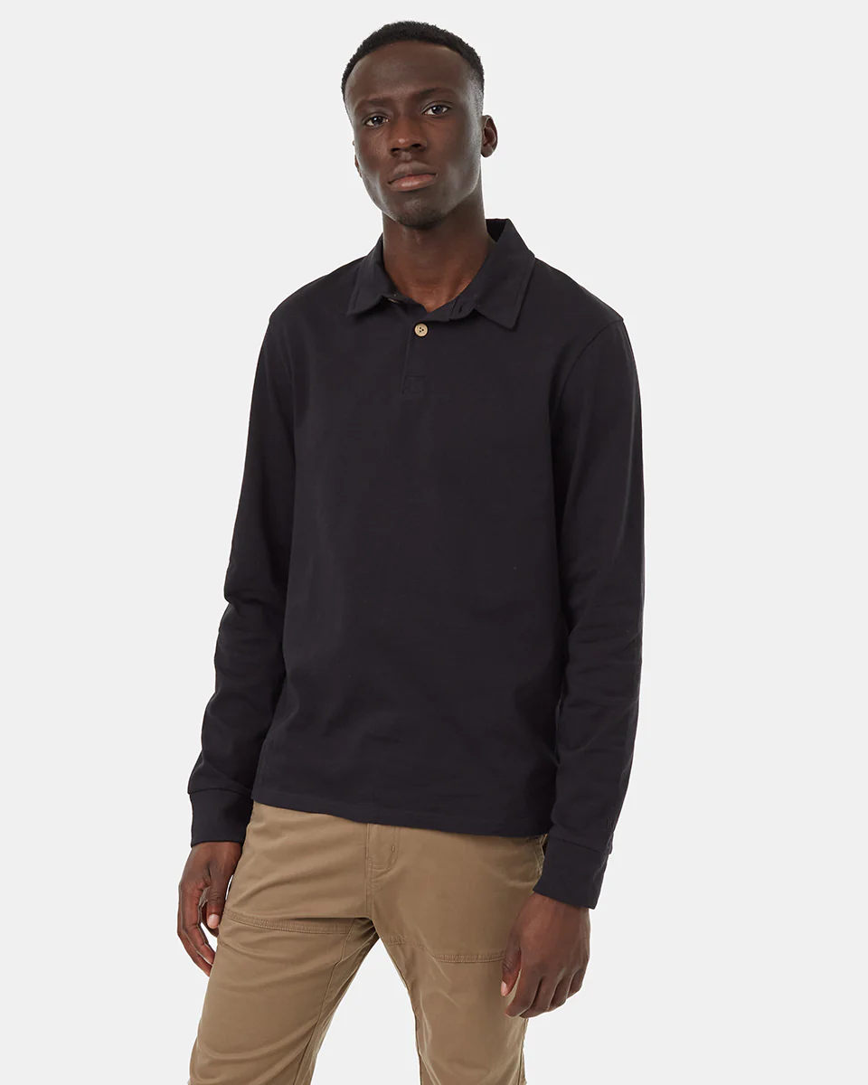 Recycled Cotton Polo Longsleeve - Image 2