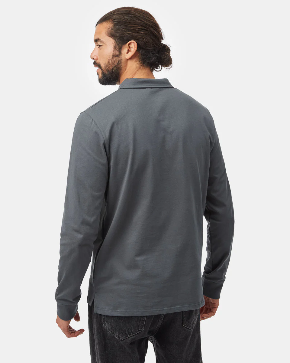 Recycled Cotton Polo Longsleeve - Image 3