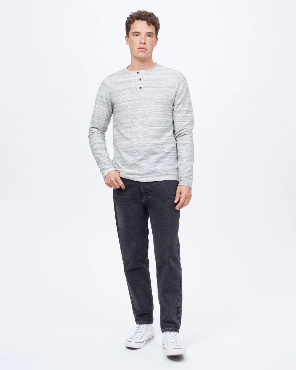 Space Dye Ottoman Henley Longsleeve - Image 2