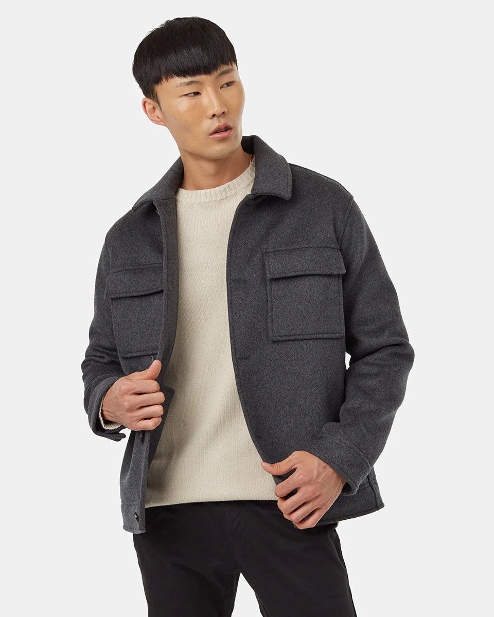 Wool Button Down Shacket - Image 6