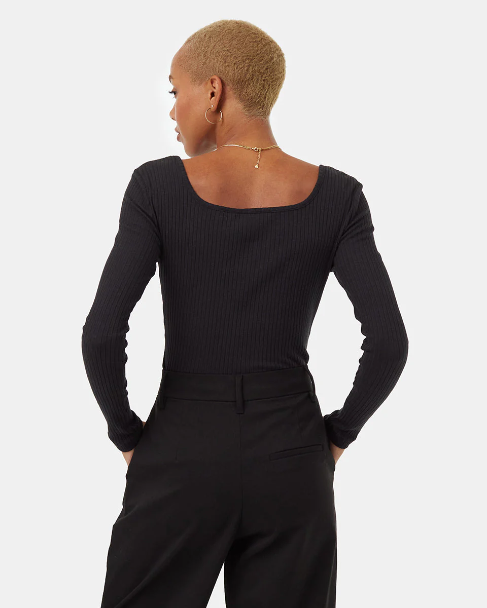Rib Box Neck Longsleeve - Image 3