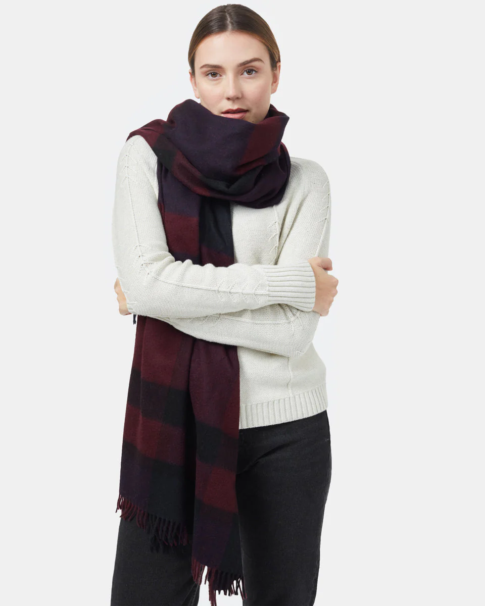 RWS Wool Woven Plaid Scarf - Image 2