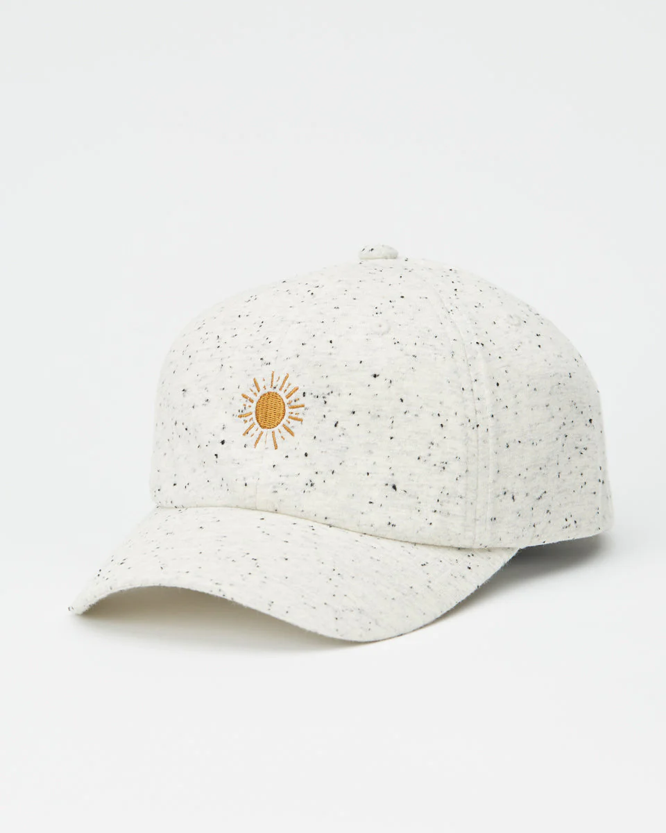Sun Embroidery Fleck Jersey Peak Hat