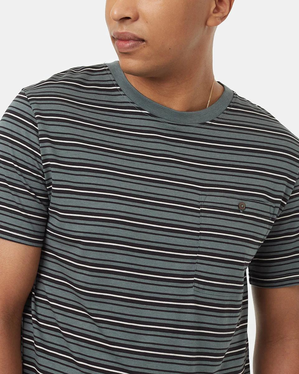 TreeBlend Stripe Button Pocket T-Shirt - Image 4