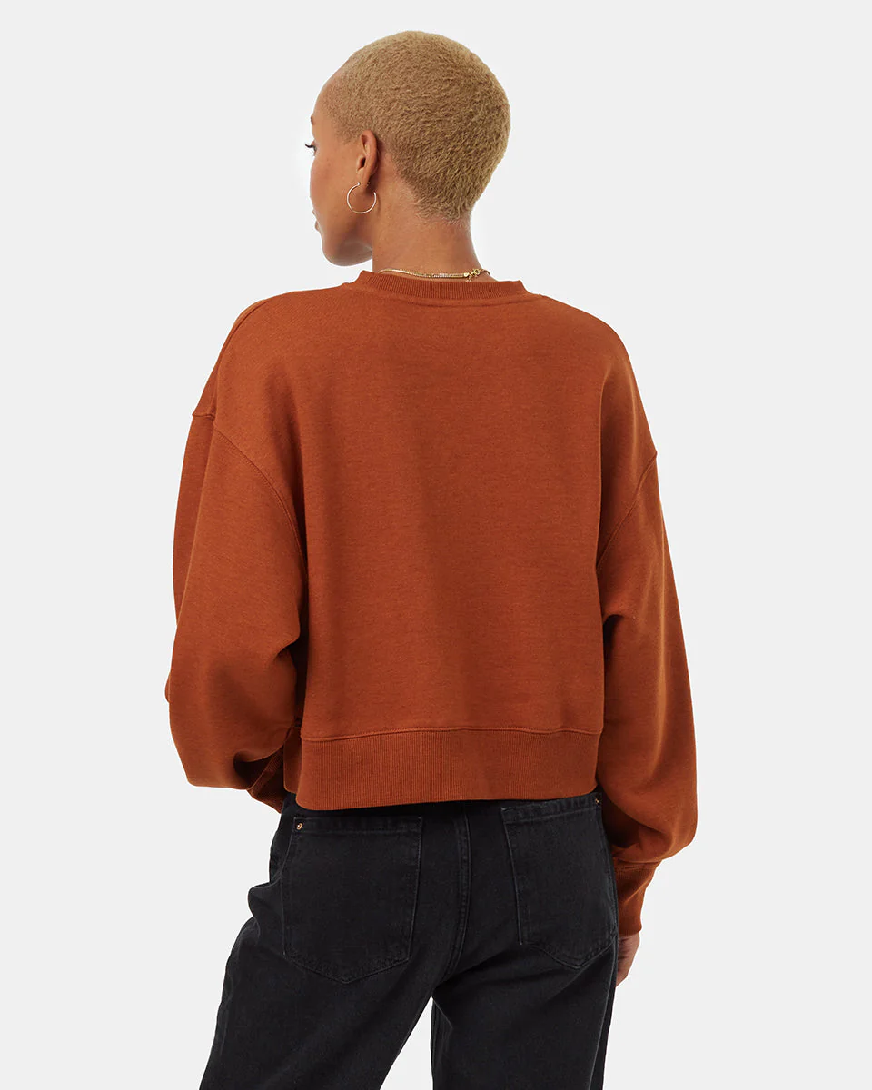 TreeFleece Oversized Cropped Crew - Image 3