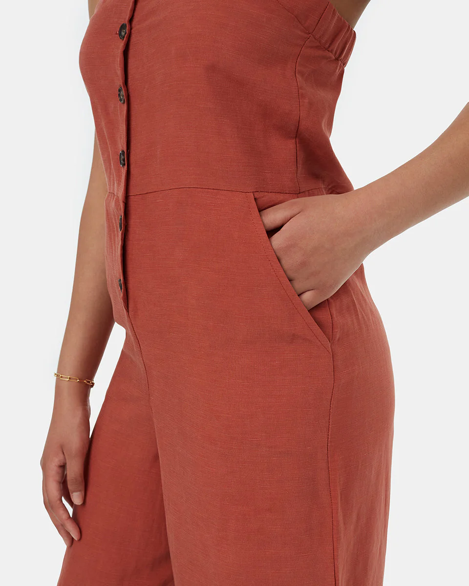 TreeLinen Apron Front Jumpsuit - Image 4
