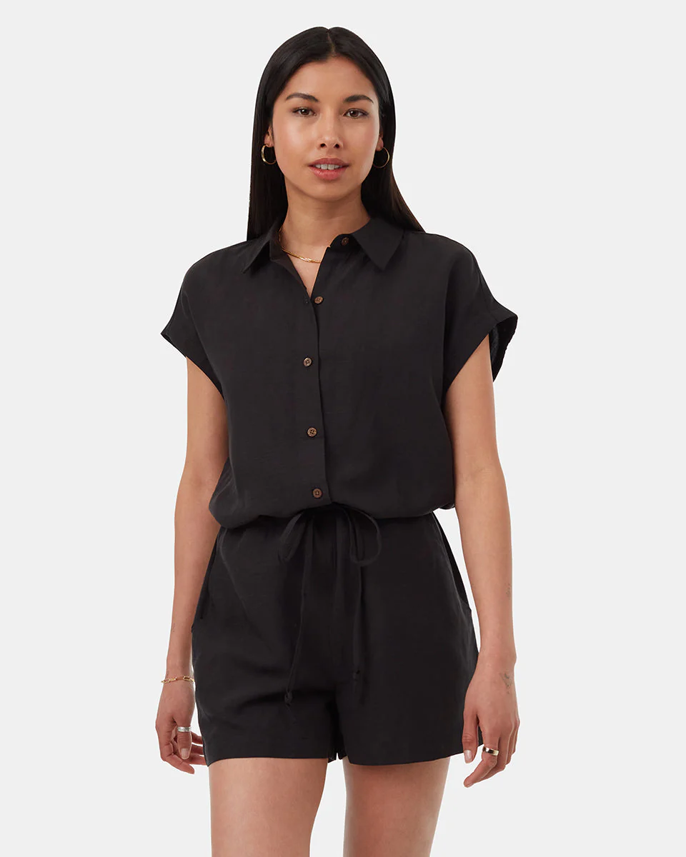 TreeLinen Button Front Romper - Image 2