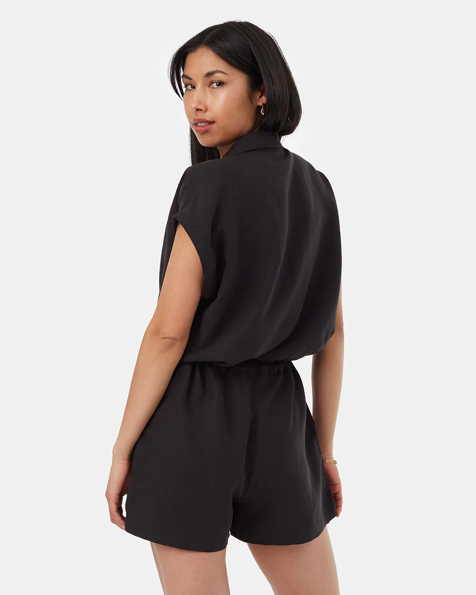 TreeLinen Button Front Romper - Image 3