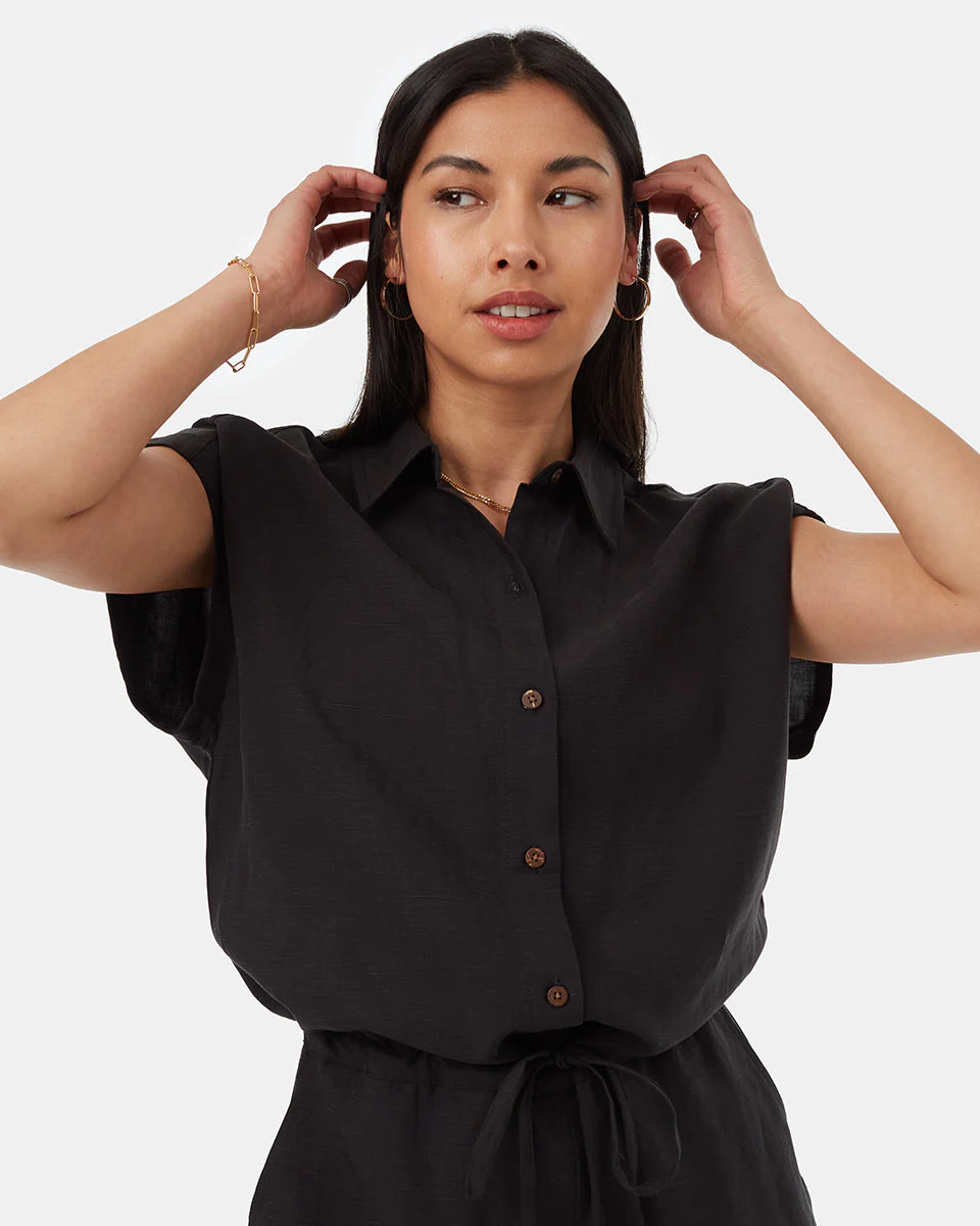 TreeLinen Button Front Romper - Image 4