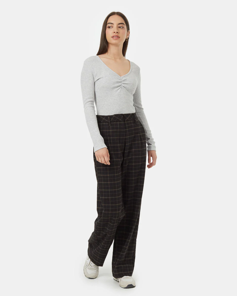 Treewaffle Ruched V-Neck Top - Image 2