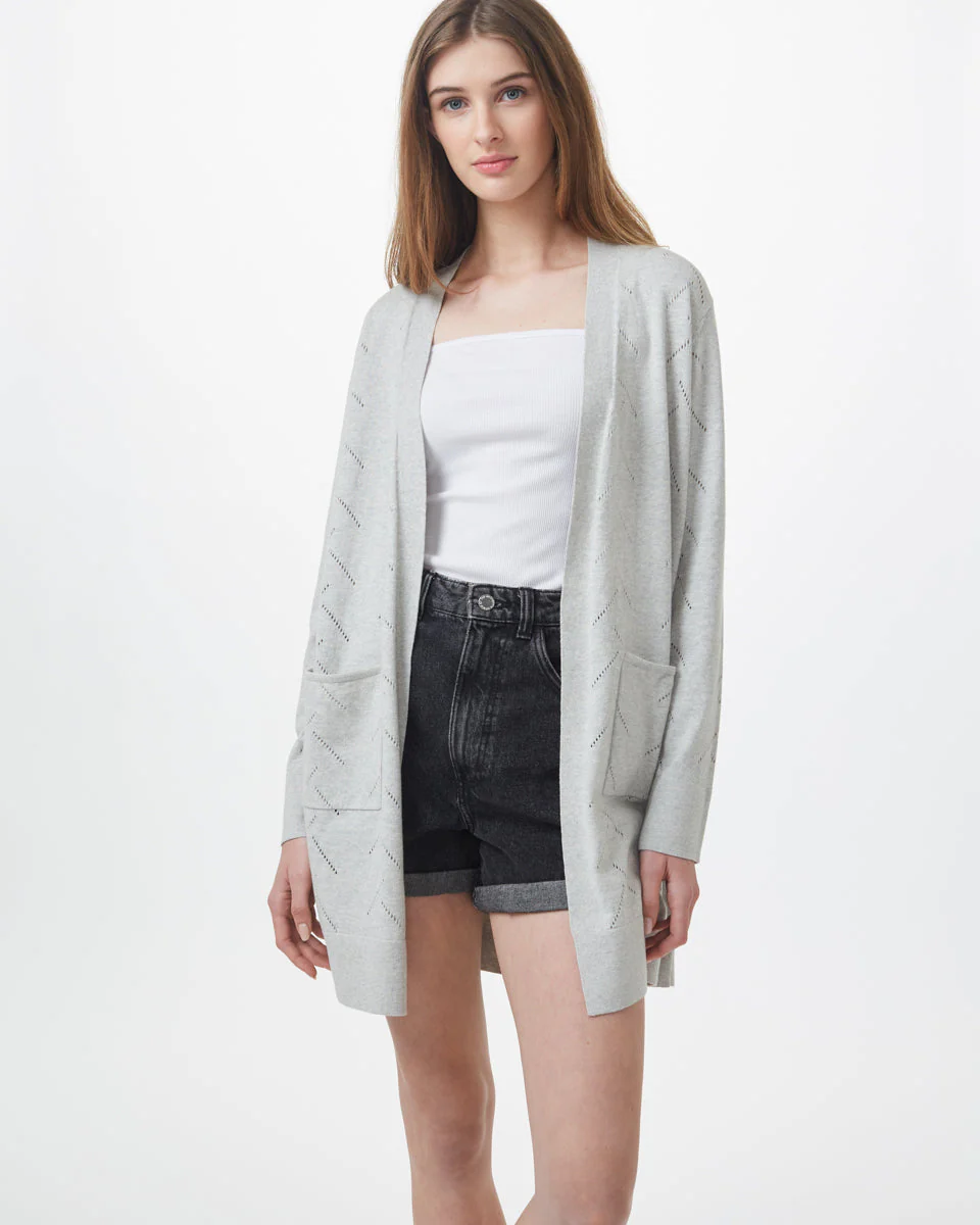 Highline Cotton Sage Tree Stitch Cardigan - Image 3