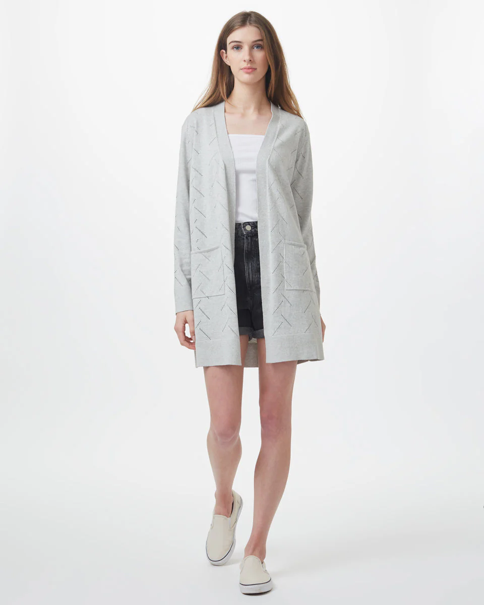 Highline Cotton Sage Tree Stitch Cardigan - Image 4