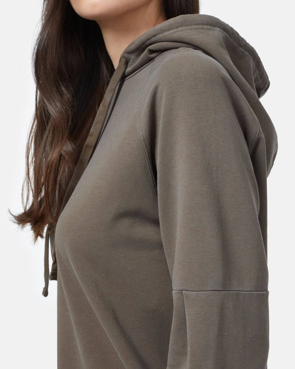 Oversized French Terry Hoodie Dress - Image 4