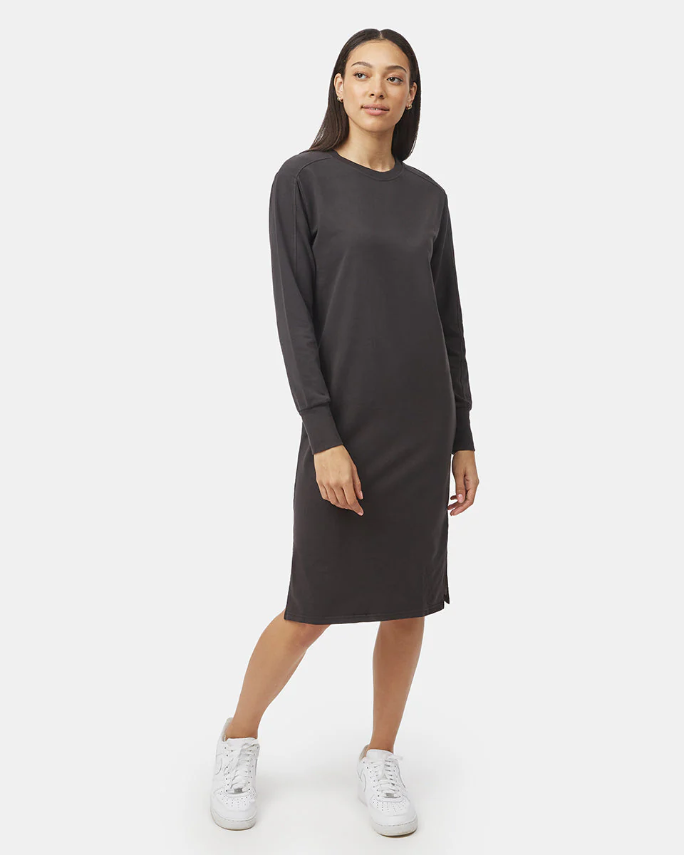 French Terry Long Sleeve Crew Dress - Image 2