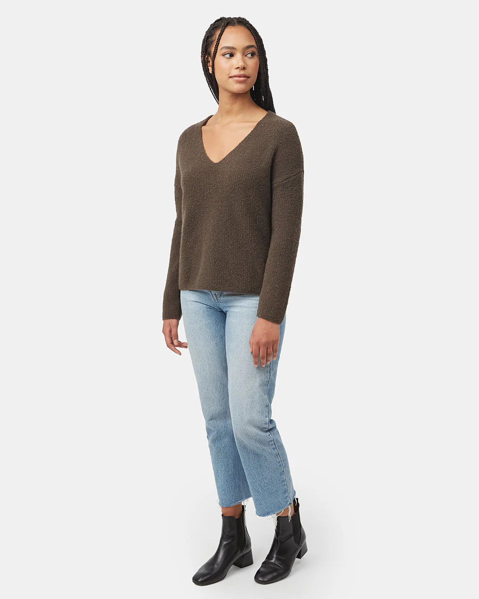 Highline Fuzzy V-Neck Sweater - Image 2