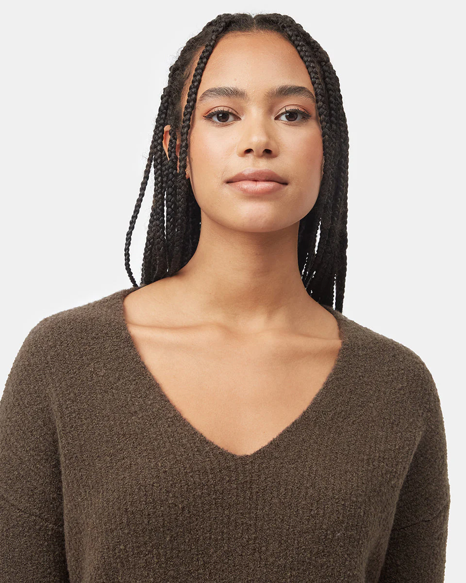 Highline Fuzzy V-Neck Sweater - Image 4
