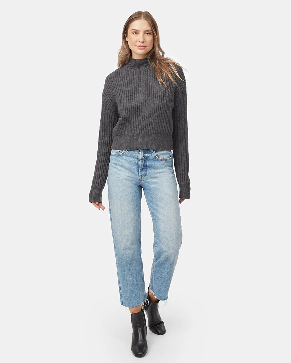 Highline Rib Cropped Mock Neck - Image 2