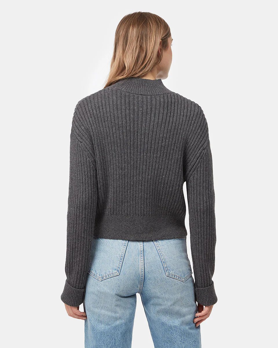 Highline Rib Cropped Mock Neck - Image 3