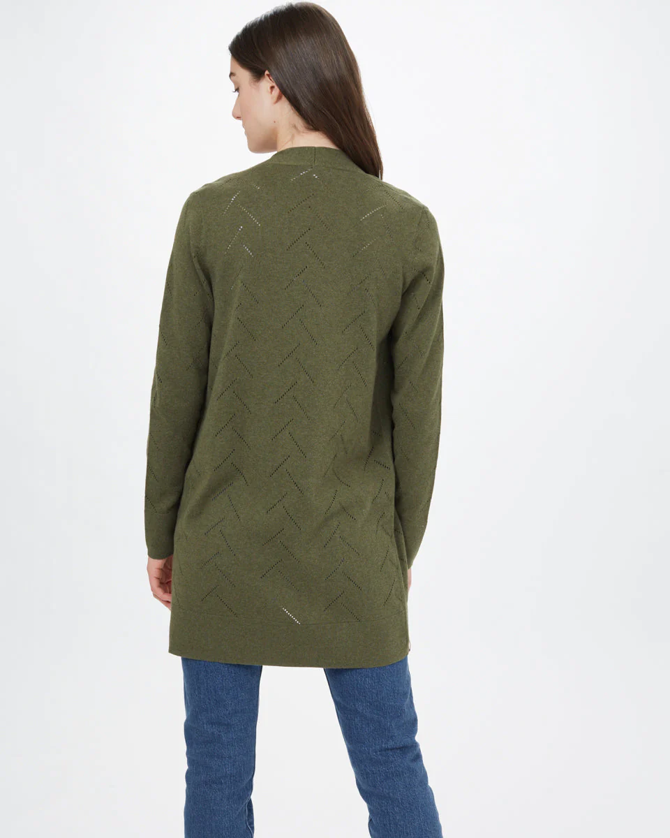 Highline Cotton Sage Tree Stitch Cardigan - Image 3