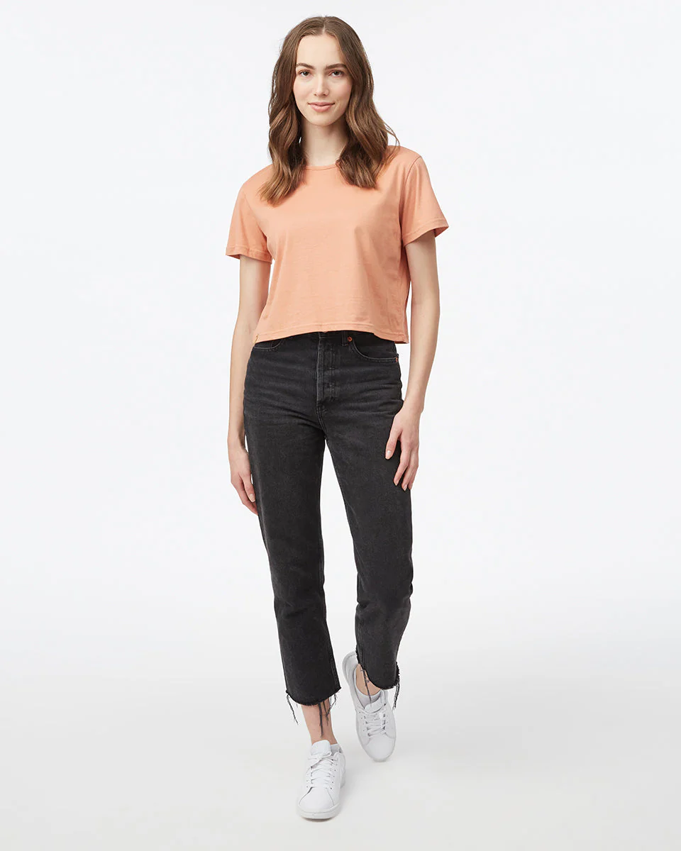 Organic Cotton Relaxed Cropped T-Shirt - Image 2