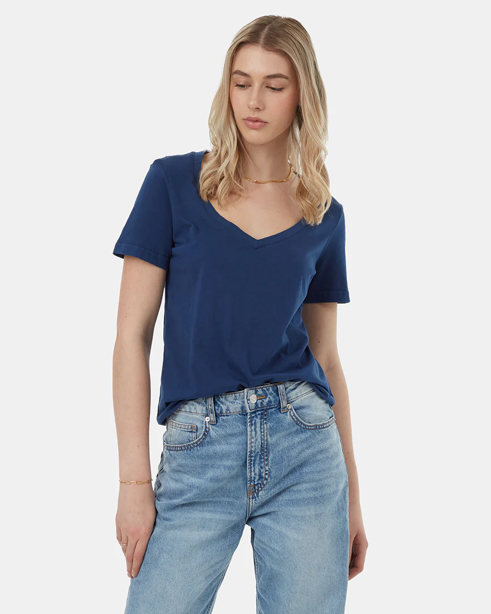 Regenerative Cotton V-Neck T-Shirt - Image 2