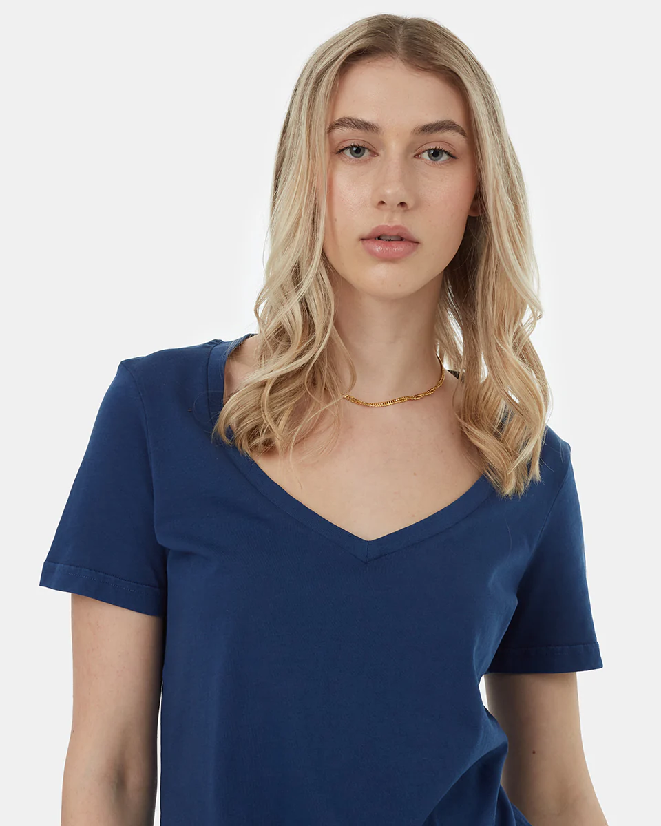 Regenerative Cotton V-Neck T-Shirt - Image 4