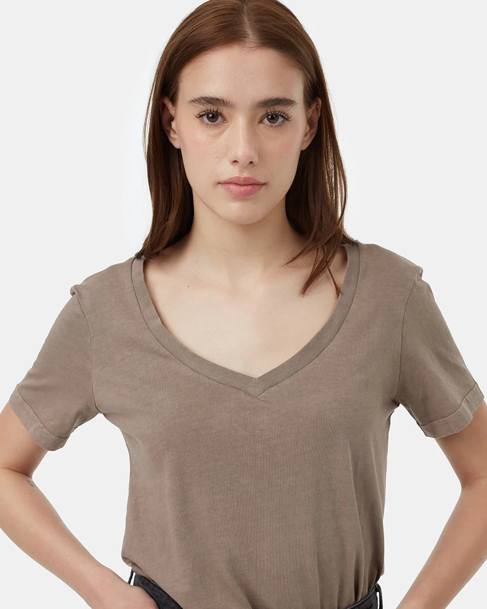 Regenerative Cotton V-Neck T-Shirt - Image 4