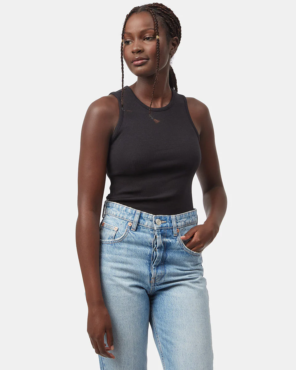 Rib High Neck Tank - Image 2