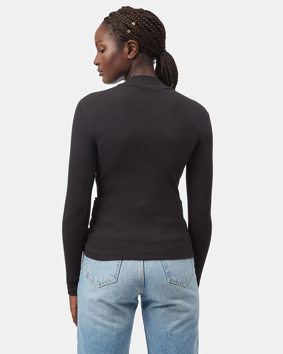 Rib Mock Neck Longsleeve - Image 3