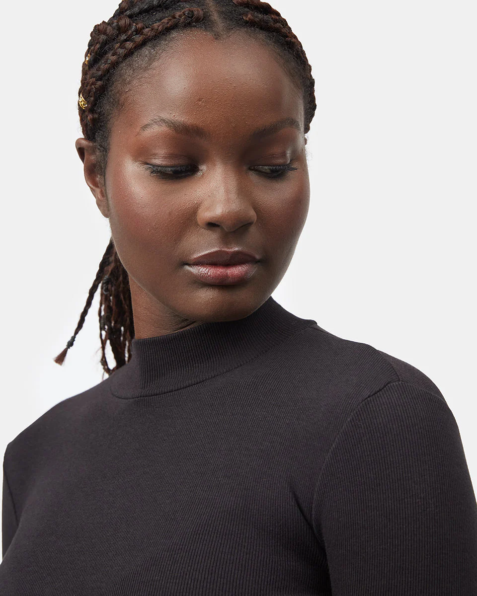 Rib Mock Neck Longsleeve - Image 4