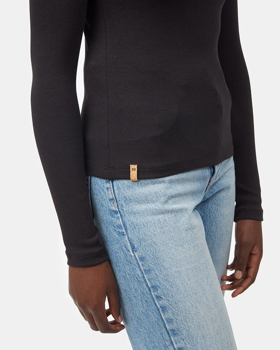 Rib Mock Neck Longsleeve - Image 5