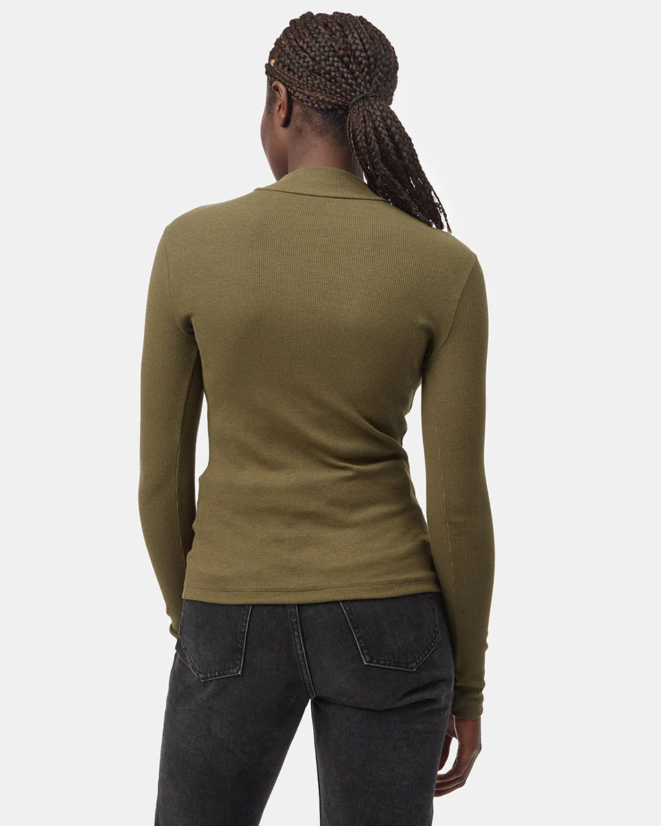 Rib Mock Neck Longsleeve - Image 3