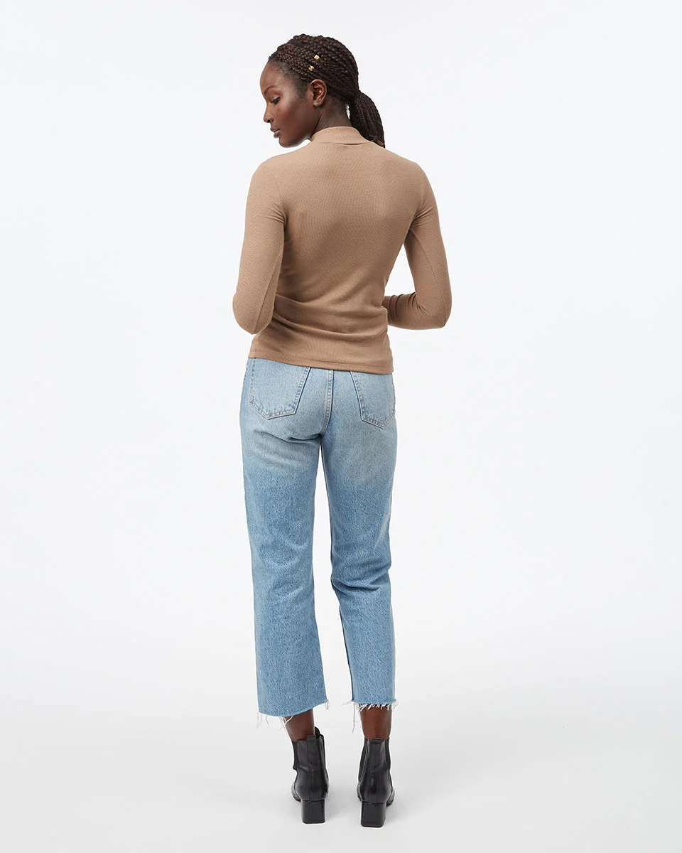 Rib Mock Neck Longsleeve - Image 3