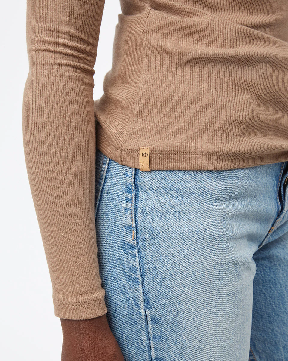 Rib Mock Neck Longsleeve - Image 5
