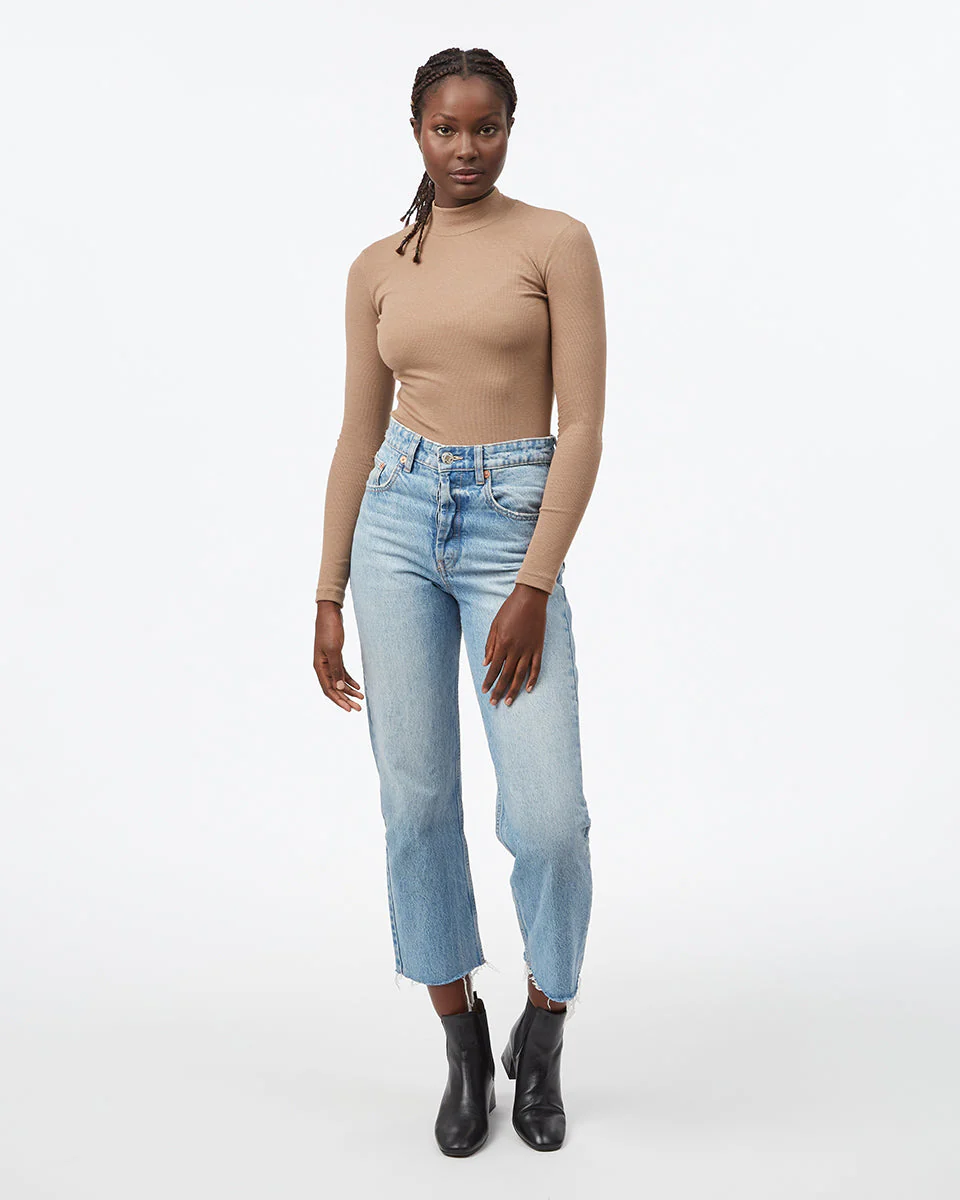 Rib Mock Neck Longsleeve - Image 6