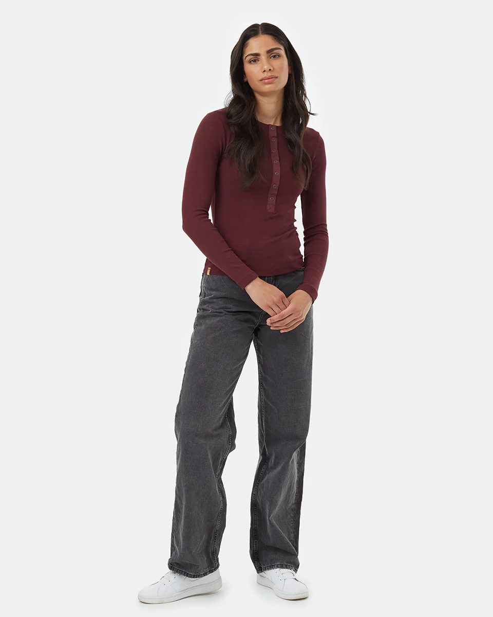 Rib Snap Placket Henley - Image 2