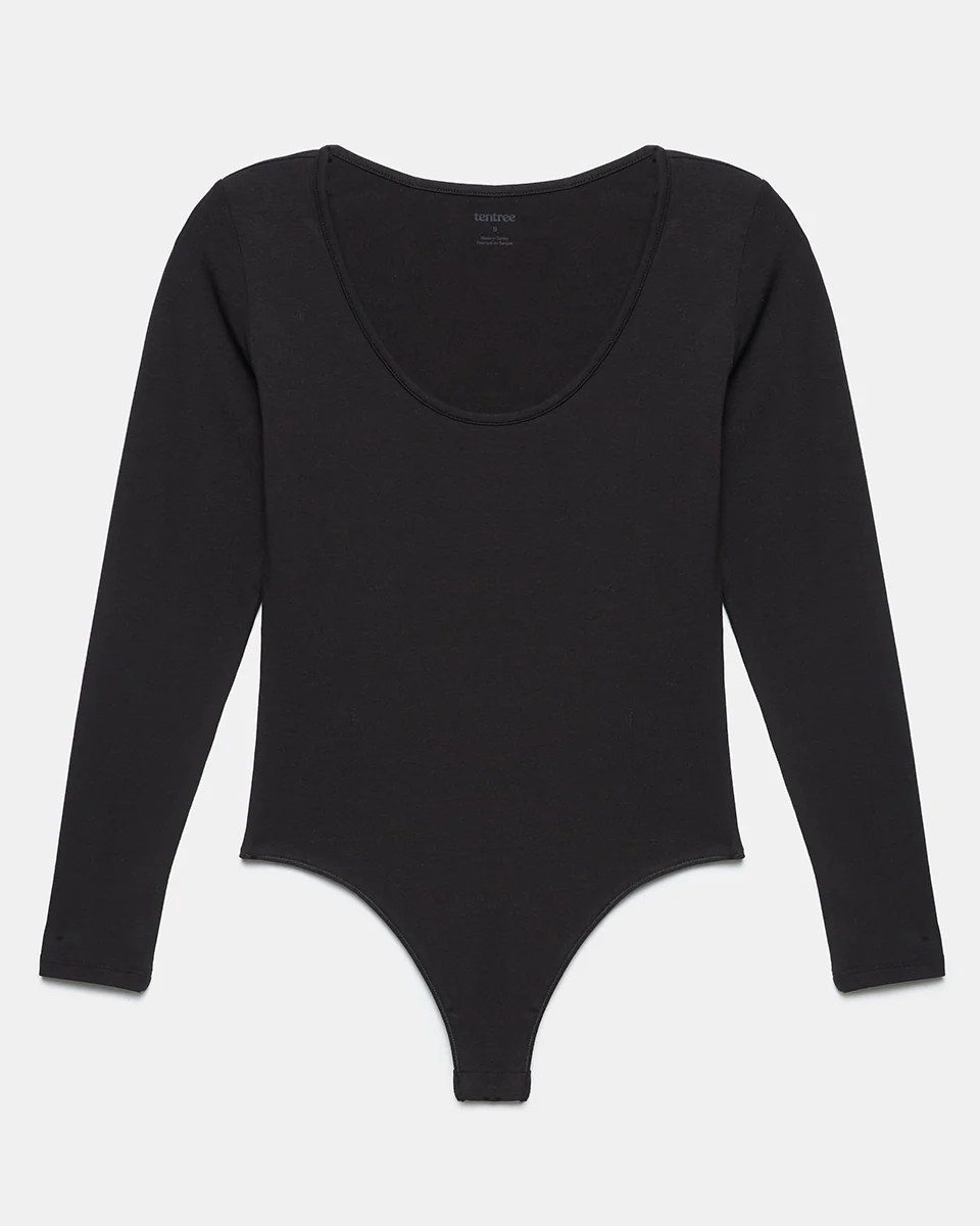 Scoop Neck Longsleeve Bodysuit - Image 2