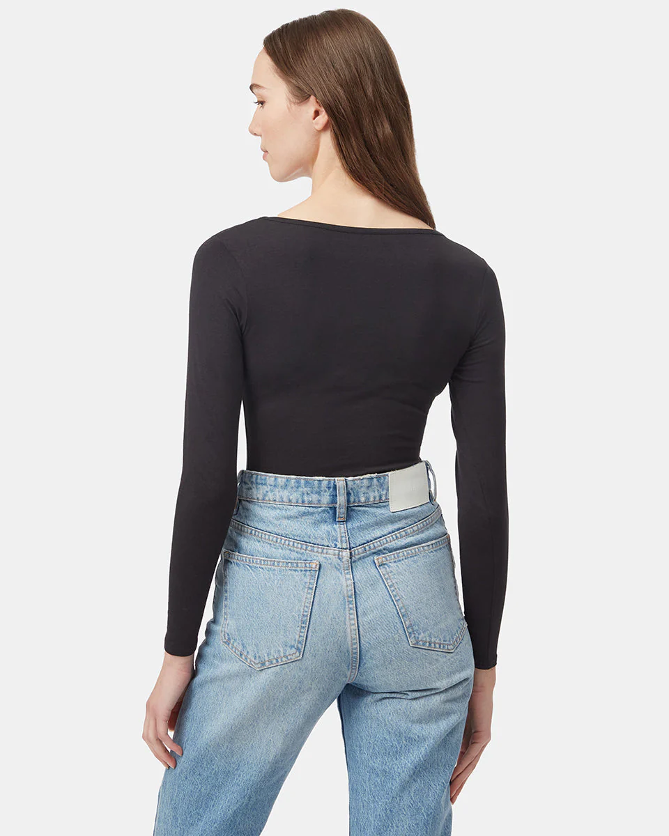 Scoop Neck Longsleeve Bodysuit - Image 3
