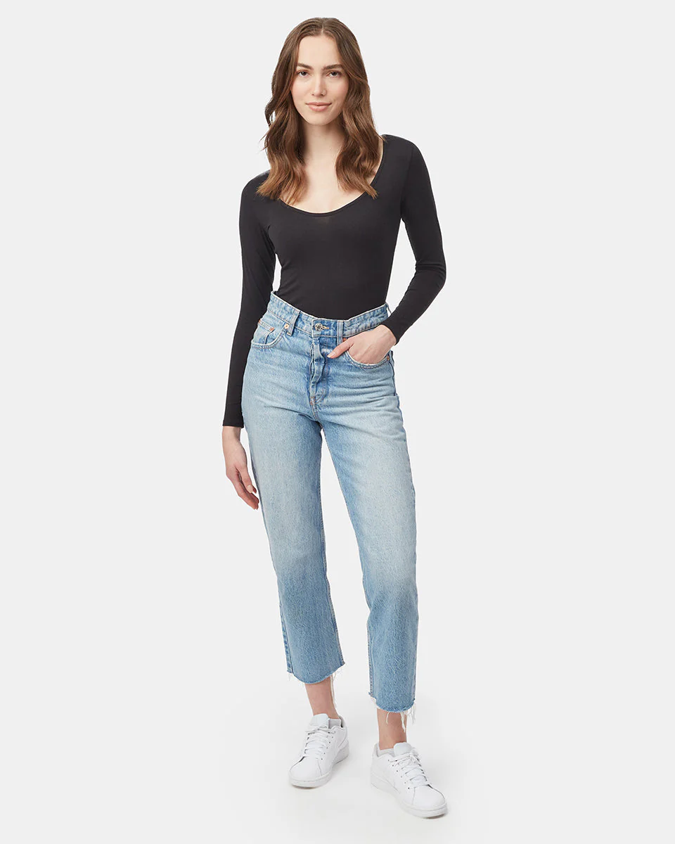 Scoop Neck Longsleeve Bodysuit - Image 5